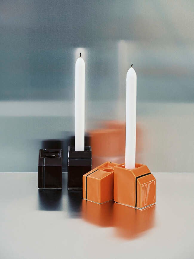 Portavelas para Velas Clásicas Silos, blancos, 2 unidades