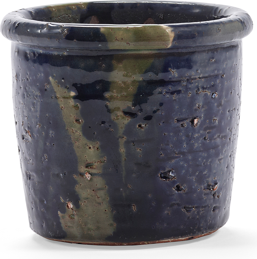 Puķu pods Glazed Shades, 11 cm, zili-zaļš
