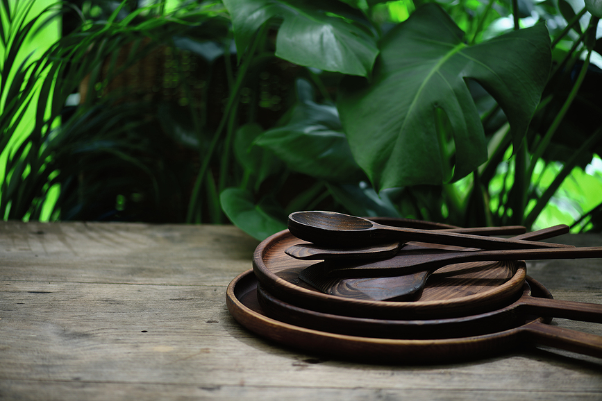 Pure Accessoires de Cuisine, en frêne foncé, Set 5 pièces