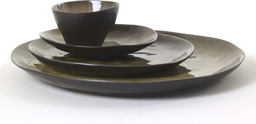 Pure Assiette ovale pour apéritif, 14,9 cm, jaune