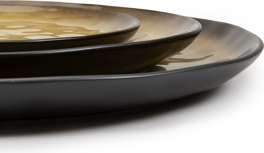 Pure Assiettes à déjeuner 20,5 cm, vertes, Lot de 4