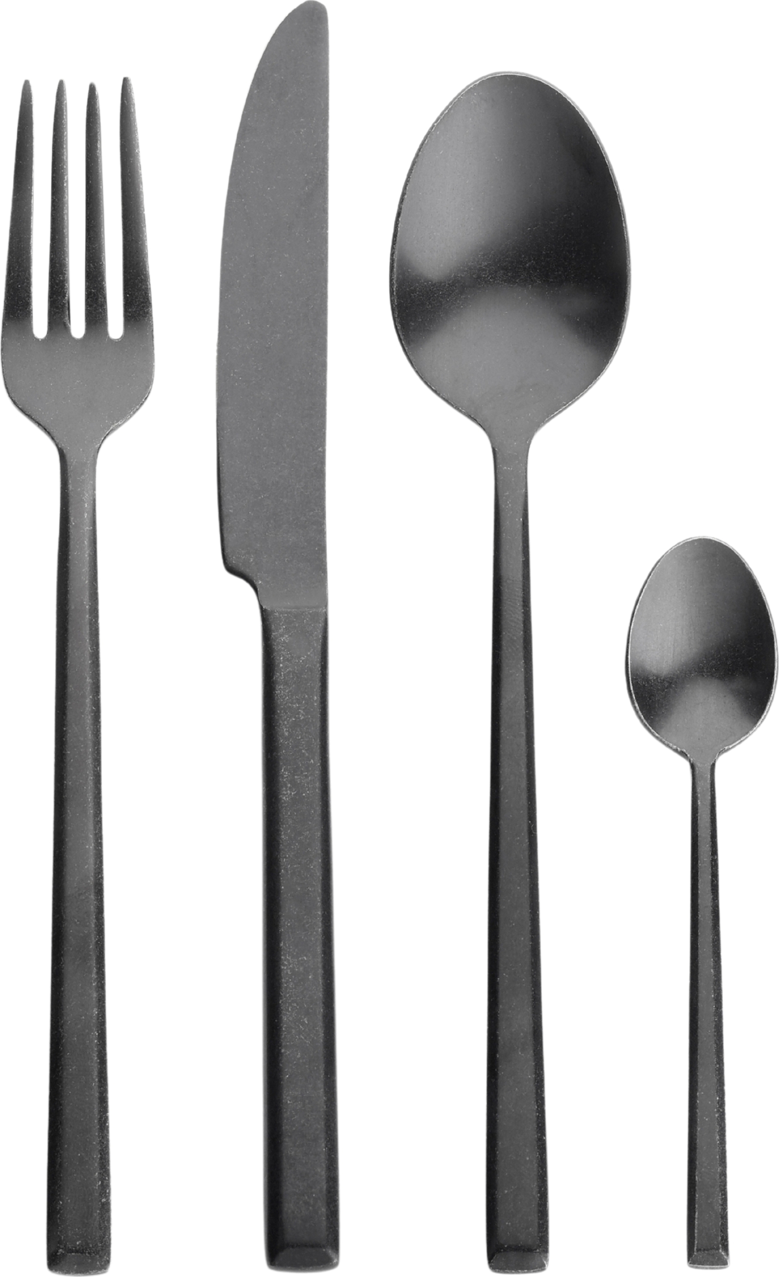 Bestecksets Pure Besteckset, Schwarz, 24-teilig