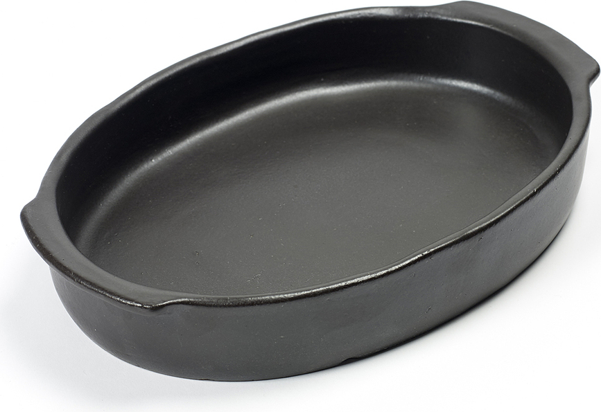 Pure Pekač za pečenje in serviranje ovalen, 30 cm, črn