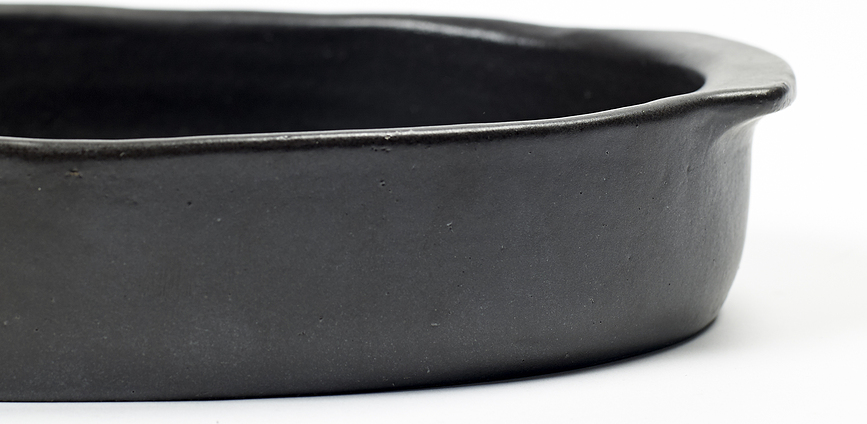 Pure Plat de Cuisson et de Service ovale, 37 cm, noir