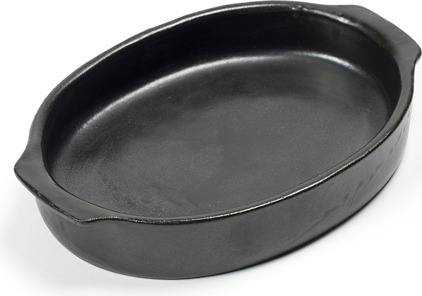 Pure Posuda za pečenje i posluživanje ovalna 24,5 cm crna
