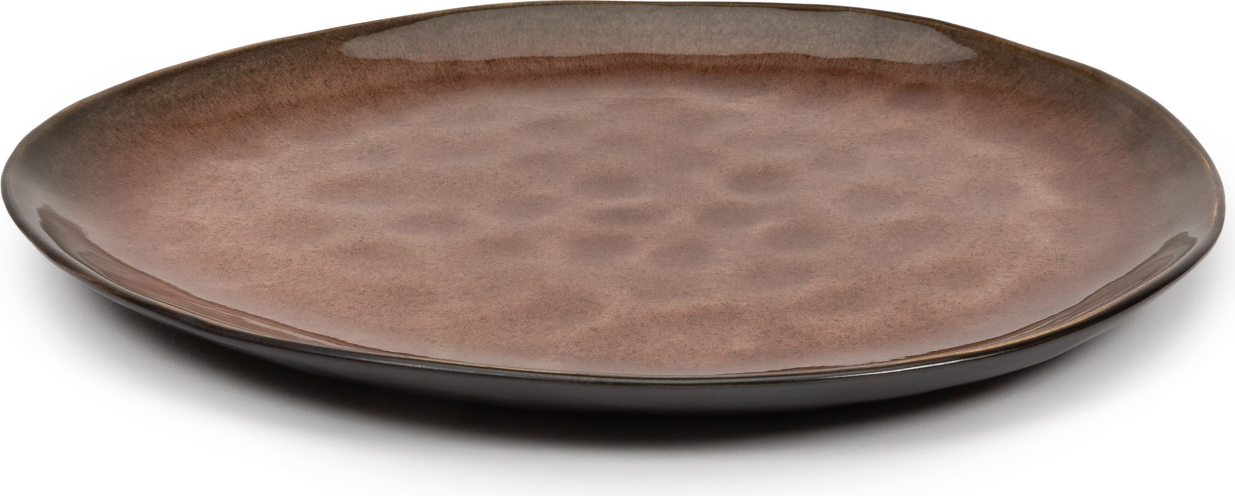 Pure Speiseteller oval, 27,5 cm, braun