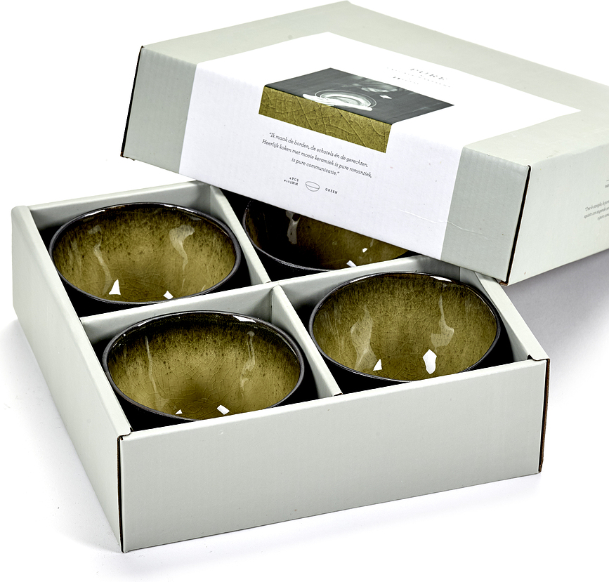 Pure Zdjele 10,2 cm smeđe-žute 4 kom.