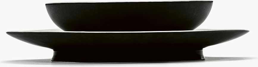 Ra Skleda za juho, 19 cm, črno-bela
