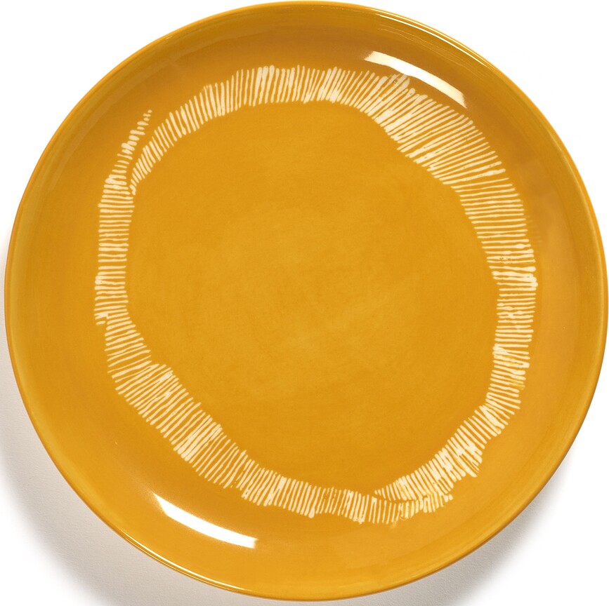 Raňajkové taniere Feast 19 cm, žlto-biele, 2 ks