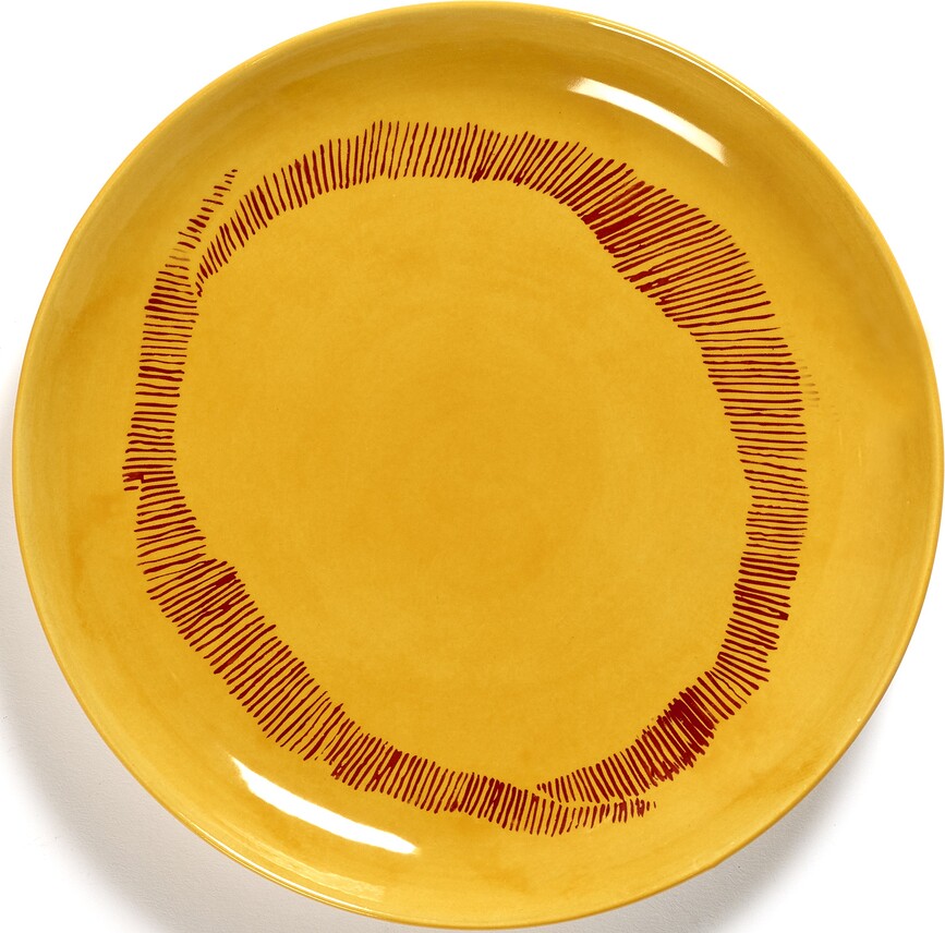 Raňajkové taniere Feast 19 cm, žlto-červené, 2 ks