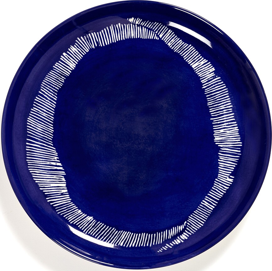 Raňajkové taniere Feast 22,5 cm tmavomodro-biele, 2 ks
