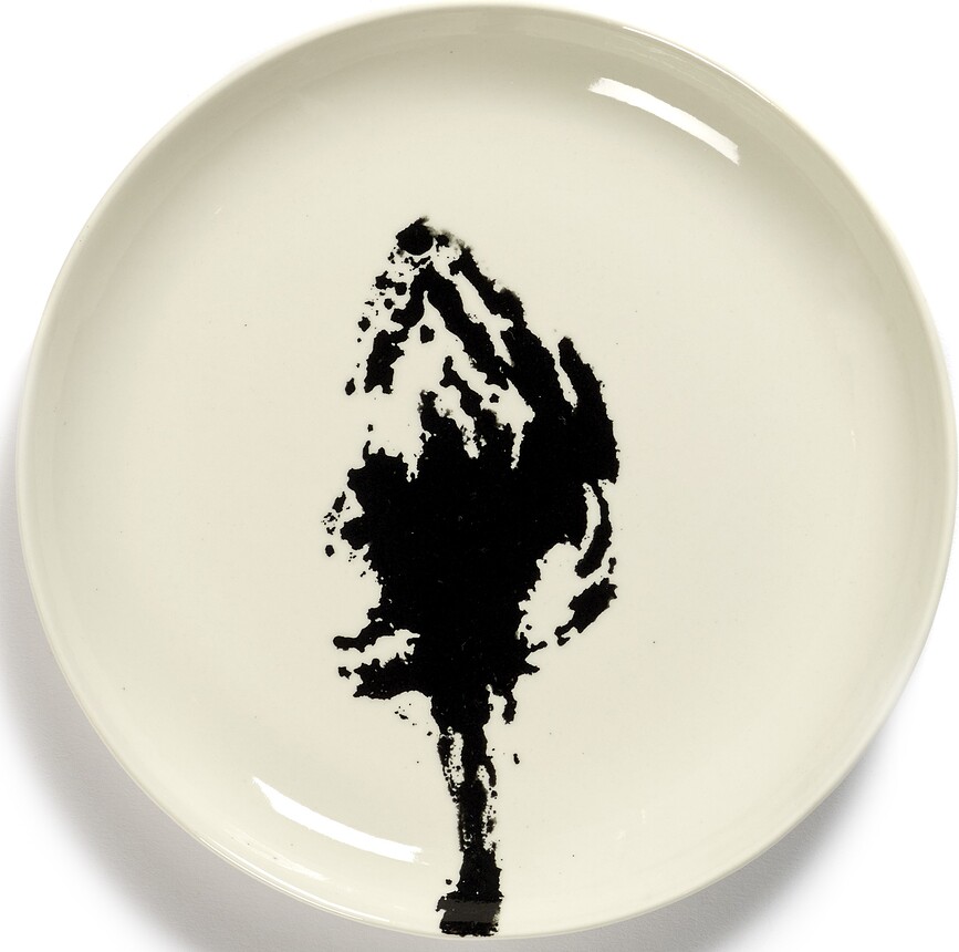 Raňajkové taniere Feast Artichoke 19 cm bielo-čierne, 2 ks