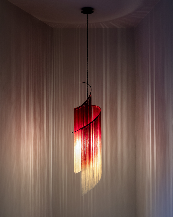 Rey Suspension 90 cm, noir et blanc