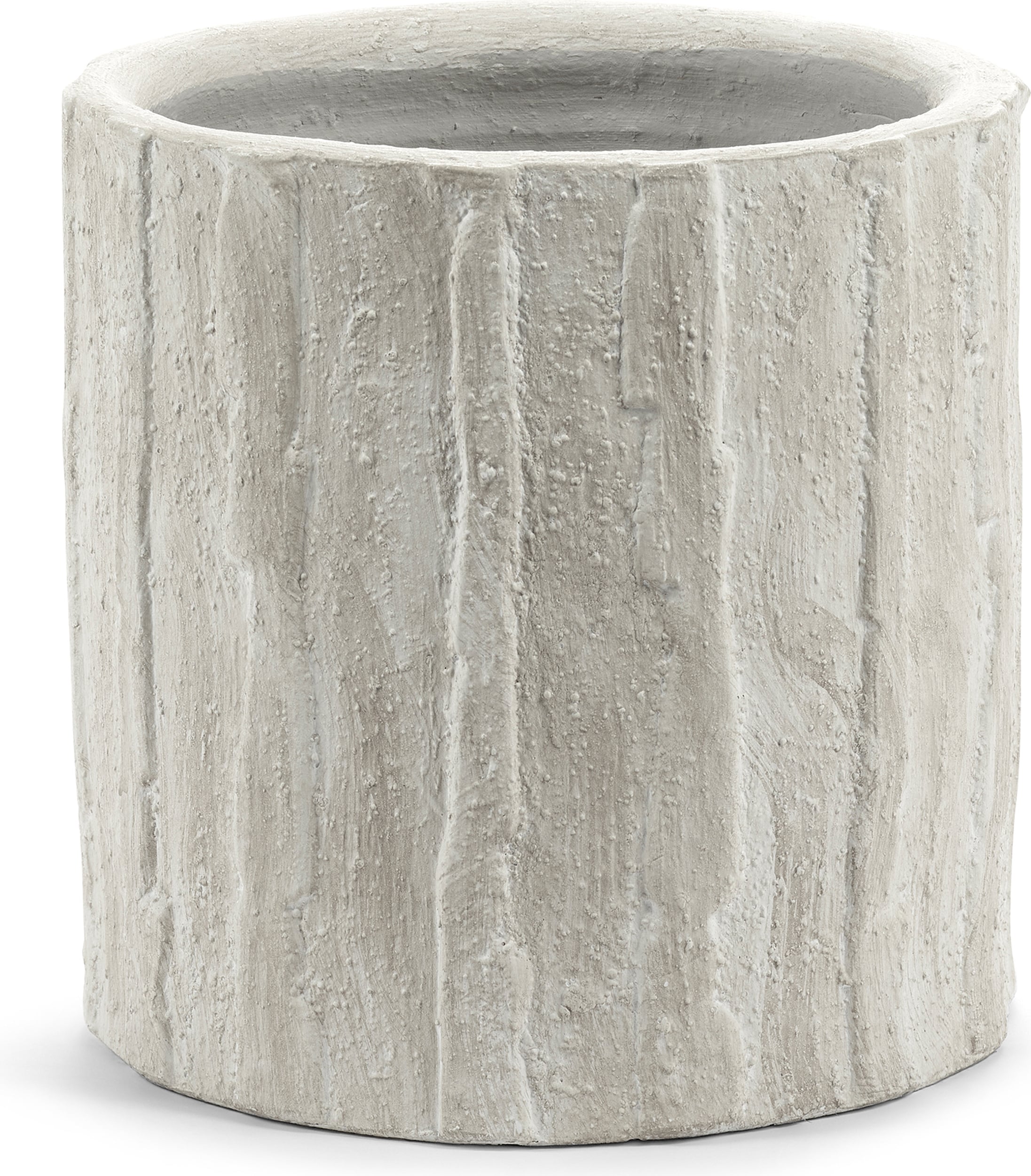 Balkon-Pflanztöpfe Rift Blumentopf 30 Cm, Gebrochenes Weiß