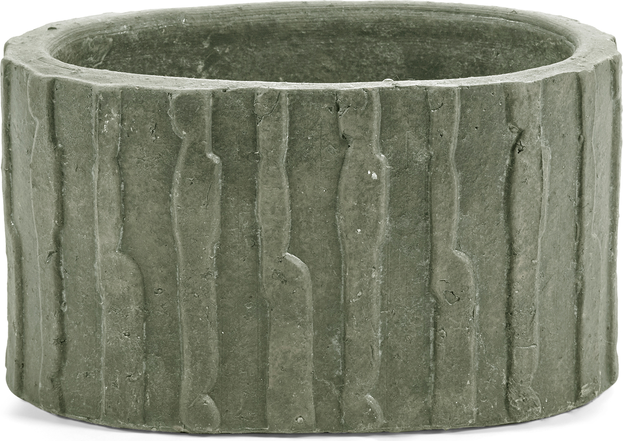 Balkon-Pflanztöpfe Rift Blumentopf Niedrig 17 Cm, Grün