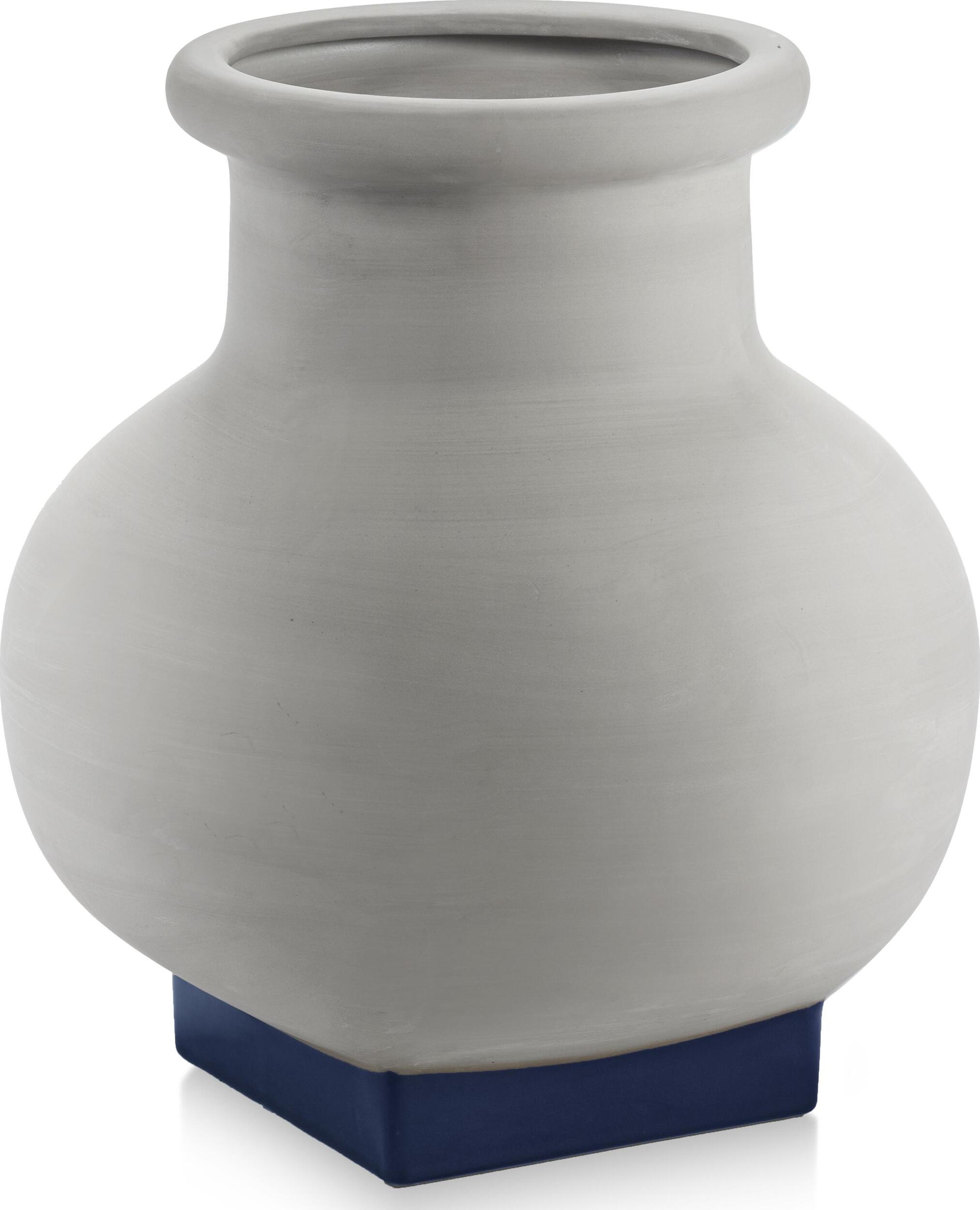 Rosamar Blumentopf-Übertopf 37,5 cm, grau-marineblau