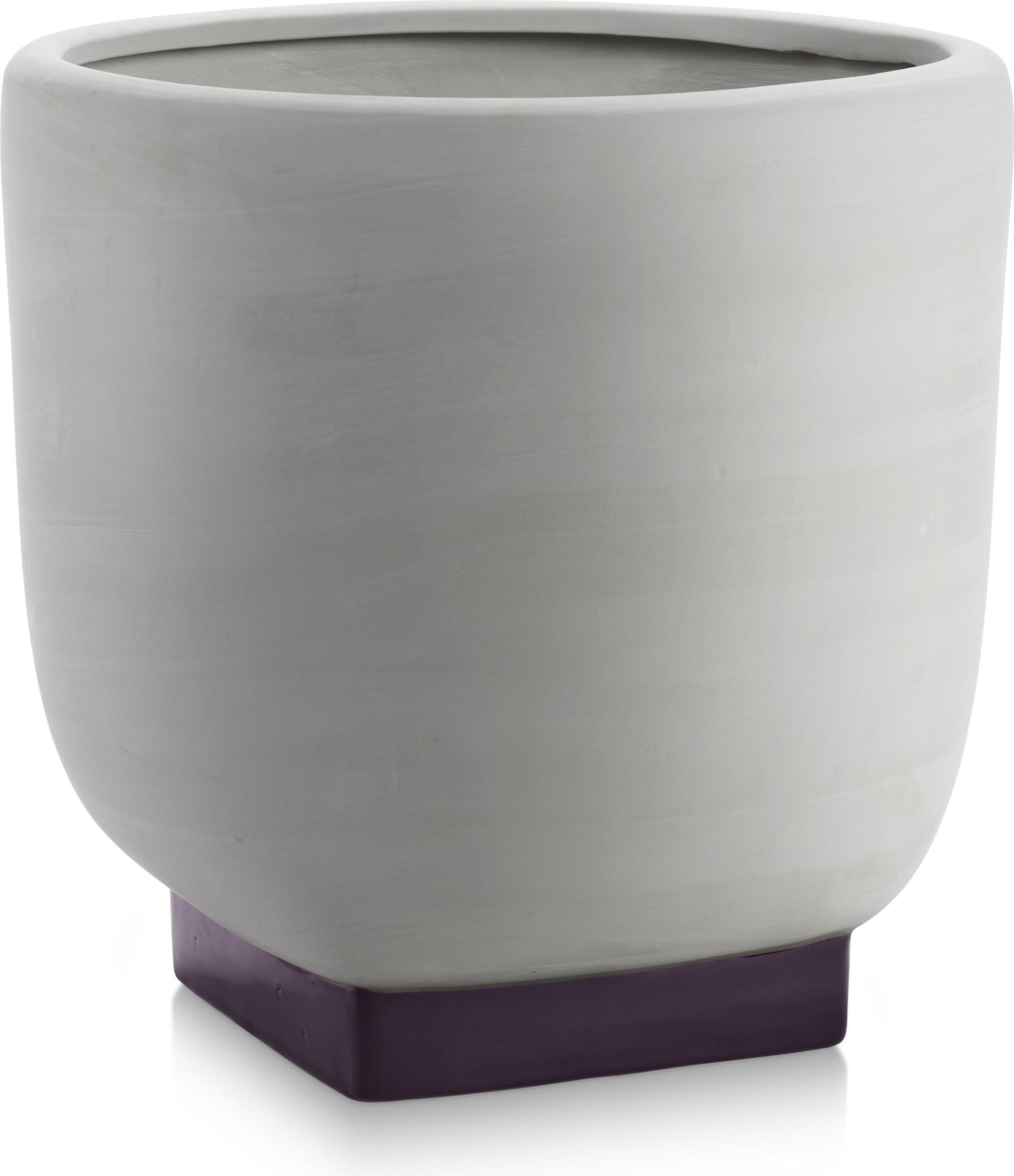 Rosamar Blumentopf-Übertopf 39 cm, Grau-Violett