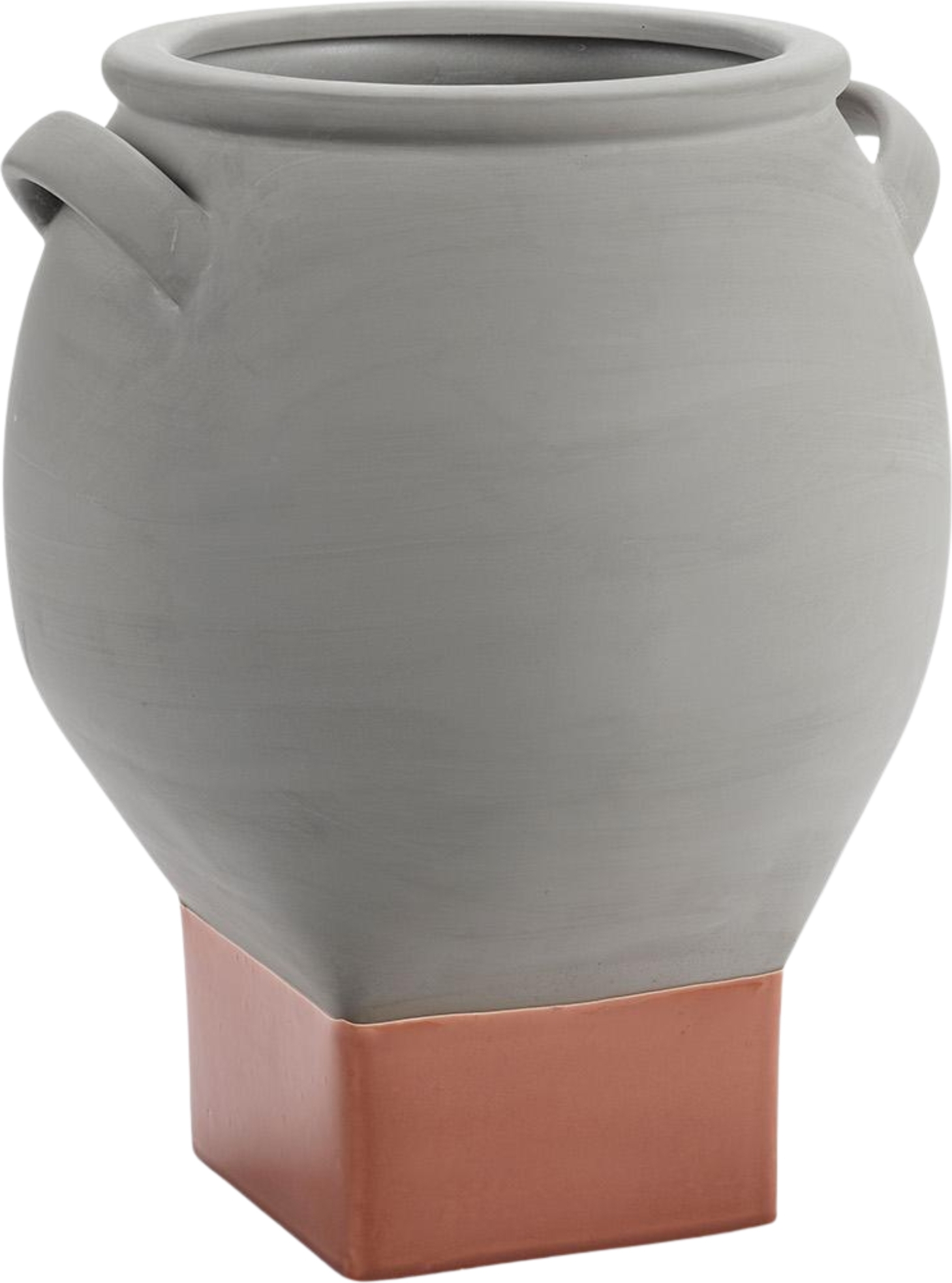 Rosamar Übertopf 39 cm, grau-orange