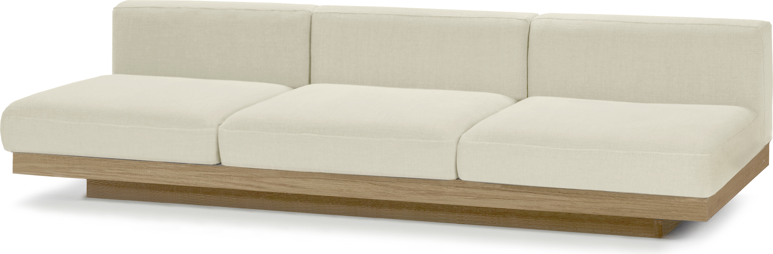 Rudolph Gartensofa Dreisitzer, 279 cm, beige