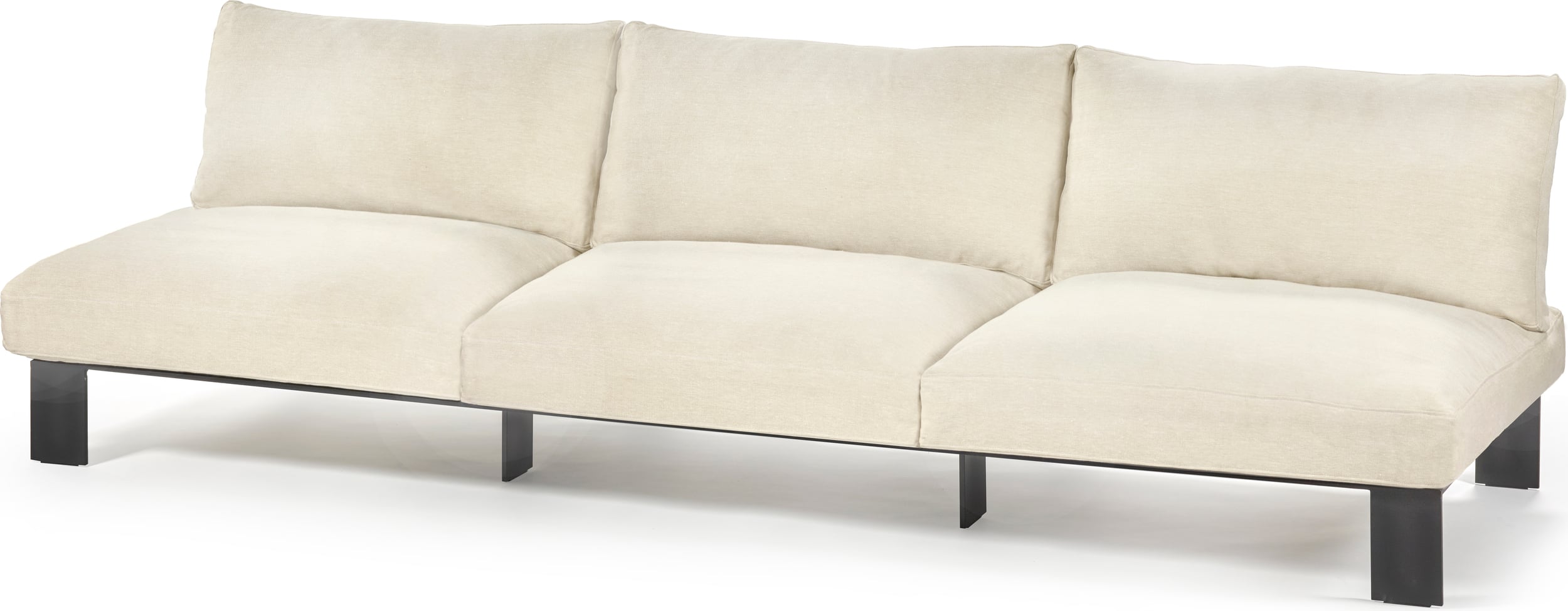Serax Garten Modulsofa Dreisitzer, 273 cm, beige