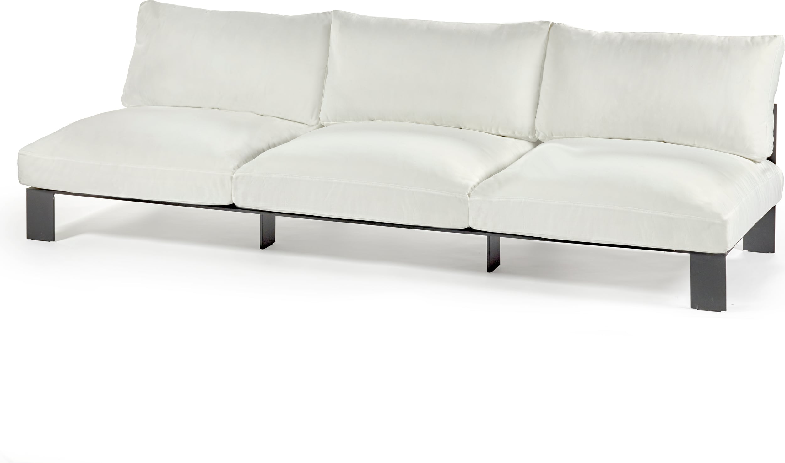 Serax Garten-Modulsofa Dreisitzer, 273 cm, gebrochenes Weiß