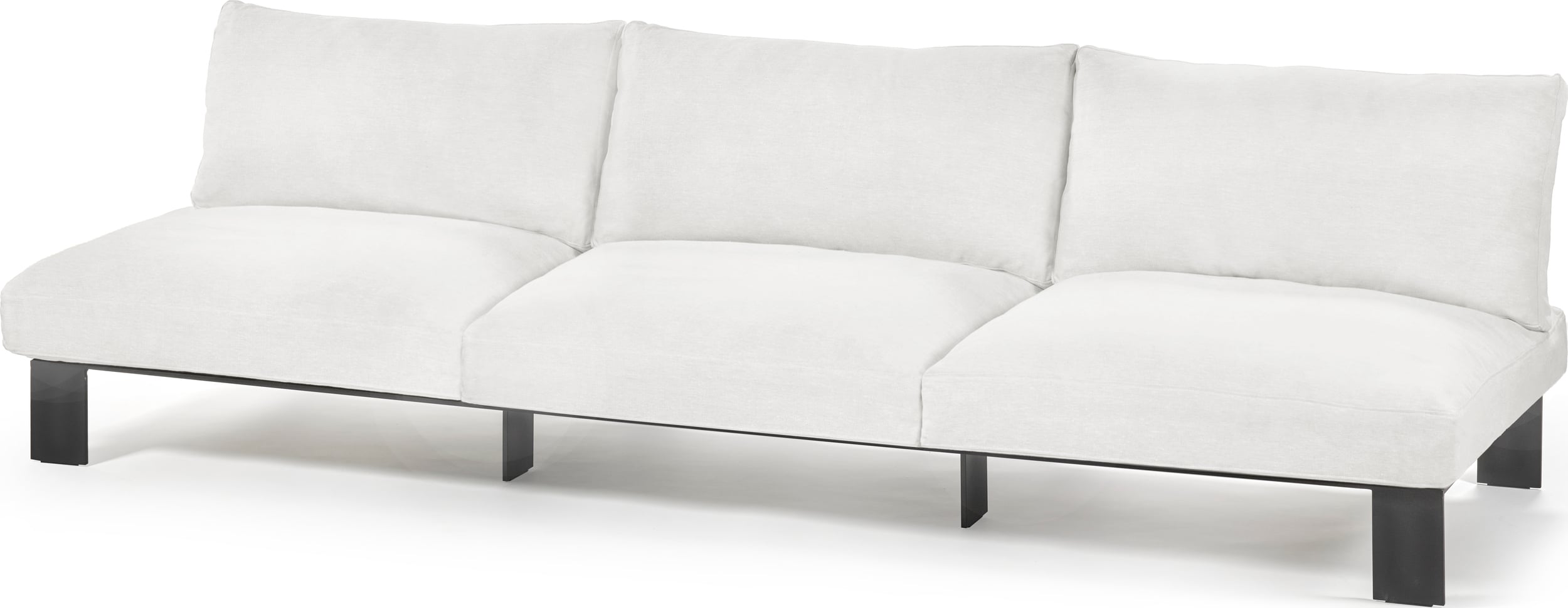 Serax Modulares Gartensofa Dreisitzer, 273 cm, weiß