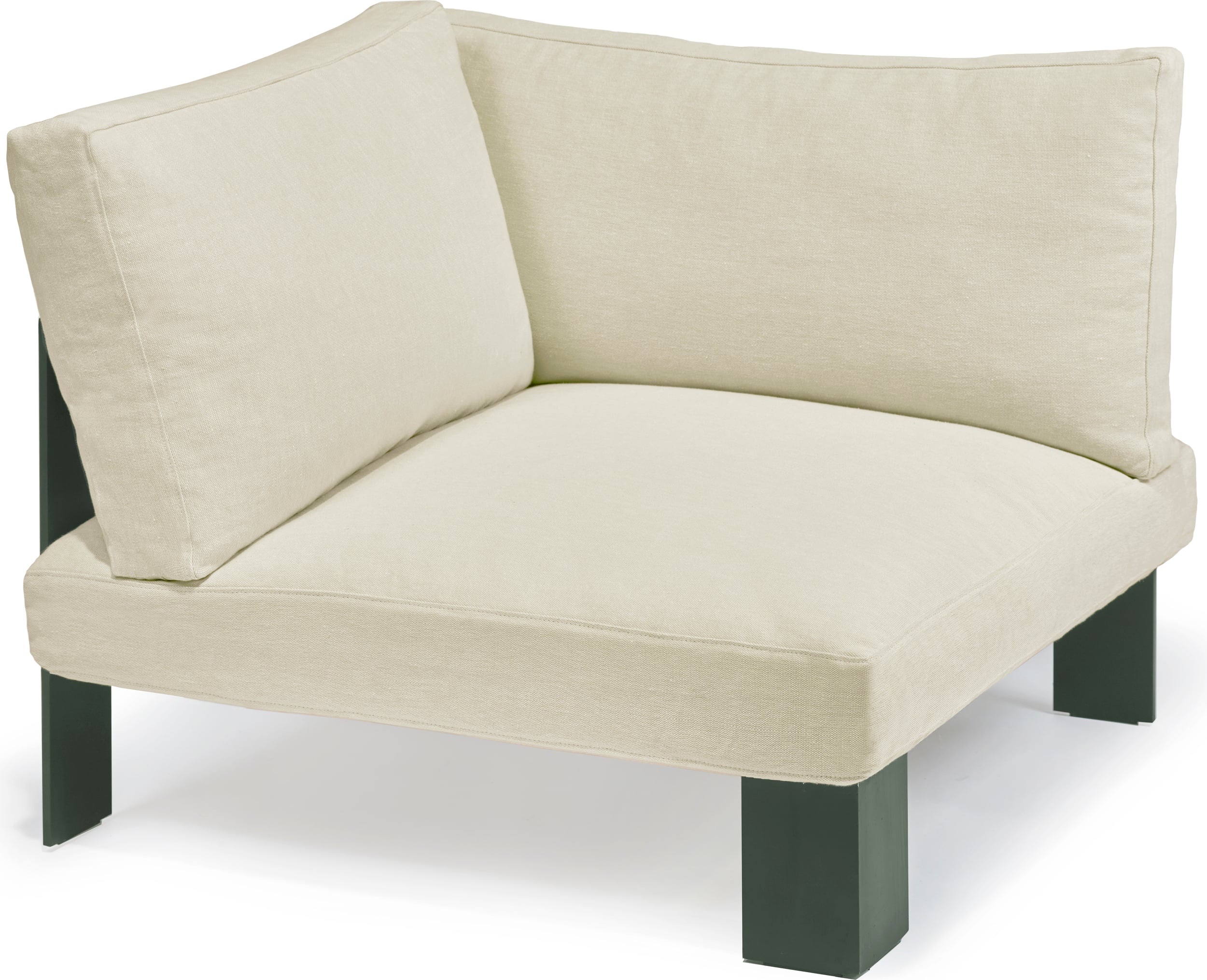 Serax Modulares Gartensofa Eckelement, 91 cm, kreidefarben