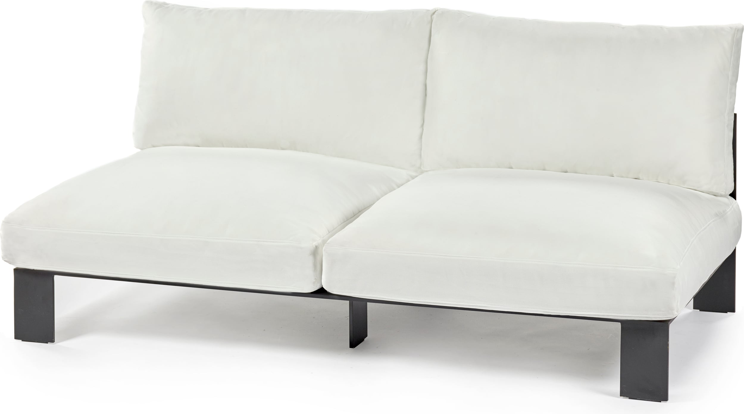 Serax Modulares Gartensofa Zweisitzer, 182 cm, gebrochenes Weiß