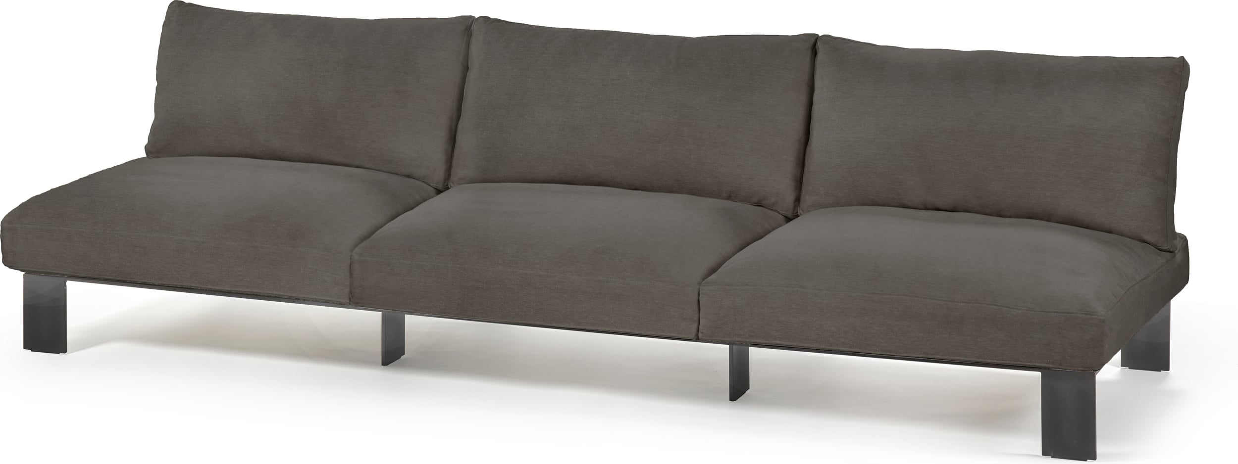 Serax Modulsofa Dreisitzer, 273 cm, dunkelgrau