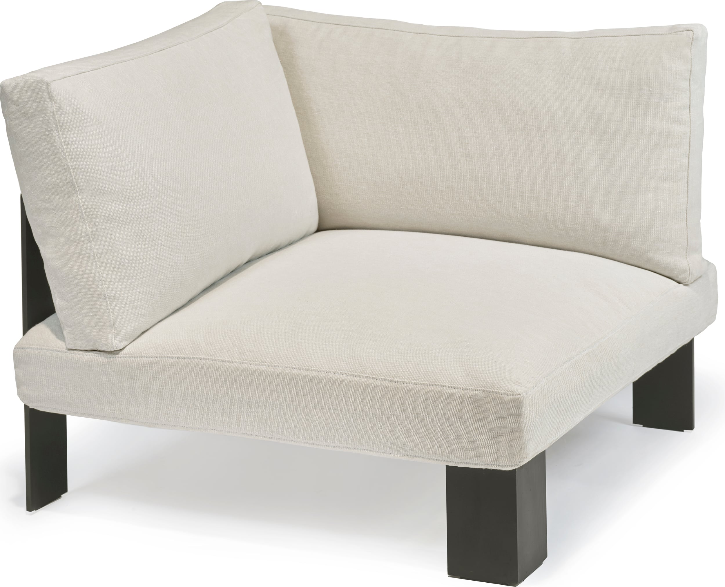Serax Modulsofa Eckelement 91 cm, elfenbeinfarben