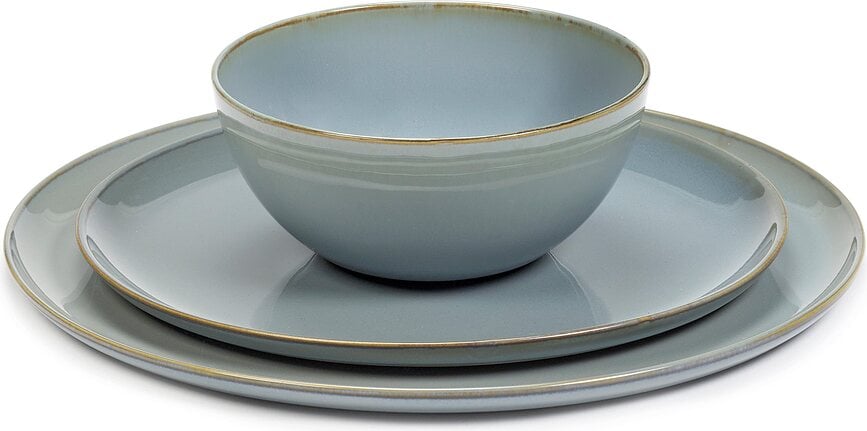 Service de vaisselle Terres de Rêves gris-bleu, 12 pièces