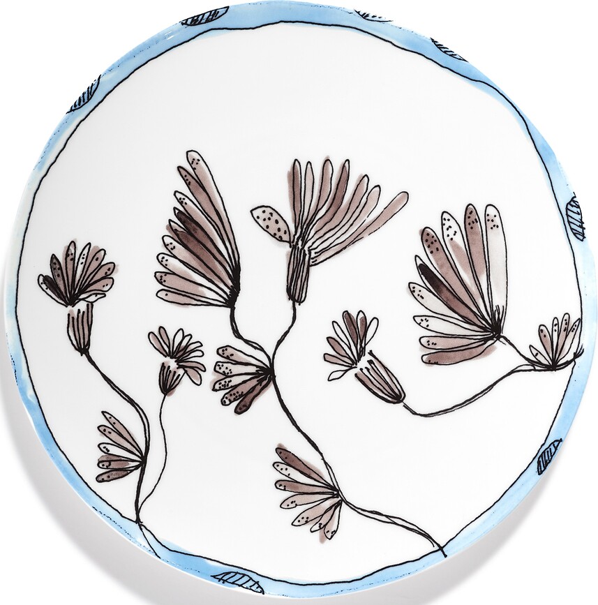 Servírovacie taniere Midnight Flowers 31 cm, 2 ks