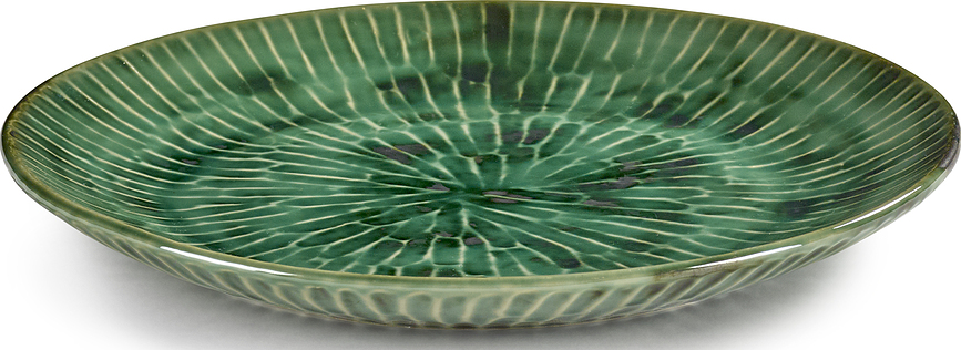 Set de 2 platos llanos Verde Lanza, 27 cm, verde