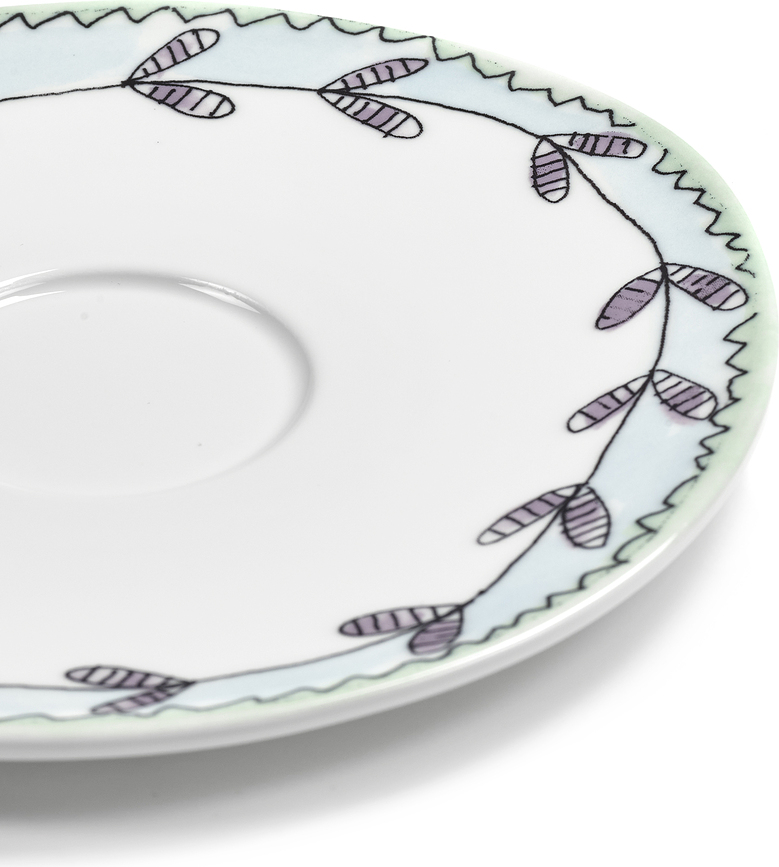 Platos para tazas de té Midnight Flowers Blossom Milk, 16 cm, 2 unidades