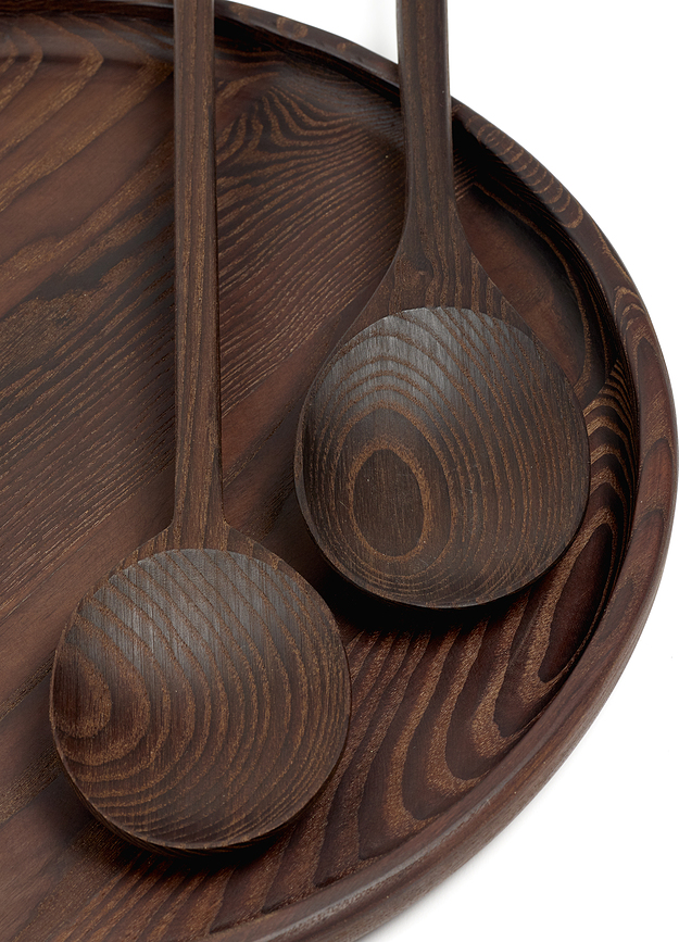 Set de Accesorios de Cocina Pure, de fresno oscuro, 5 piezas