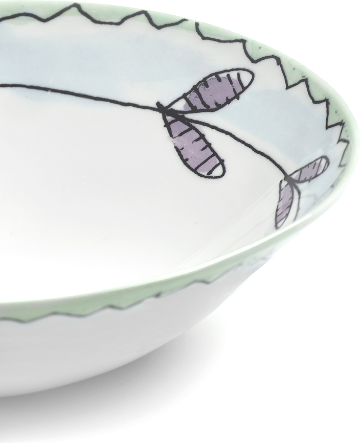 Set de cuencos Midnight Flowers Blossom Milk, 14 cm, 2 unidades