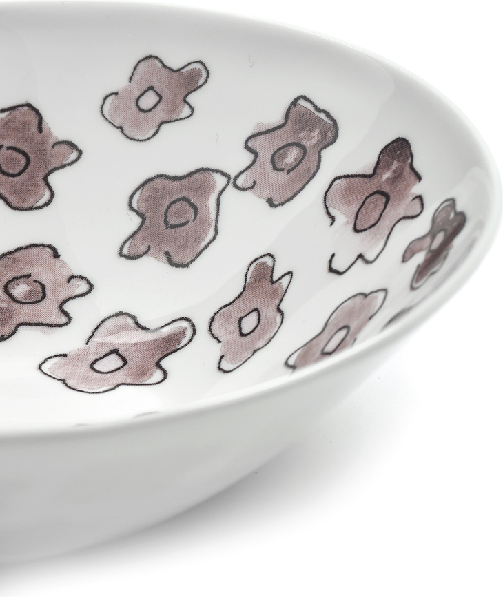 Set de cuencos Midnight Flowers Blossom Milk, 14 cm, 2 unidades