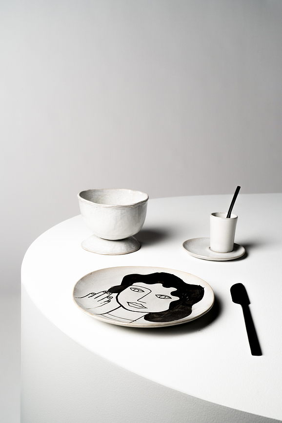 Set de 2 platos de desayuno La Mère, 20 cm, rojos