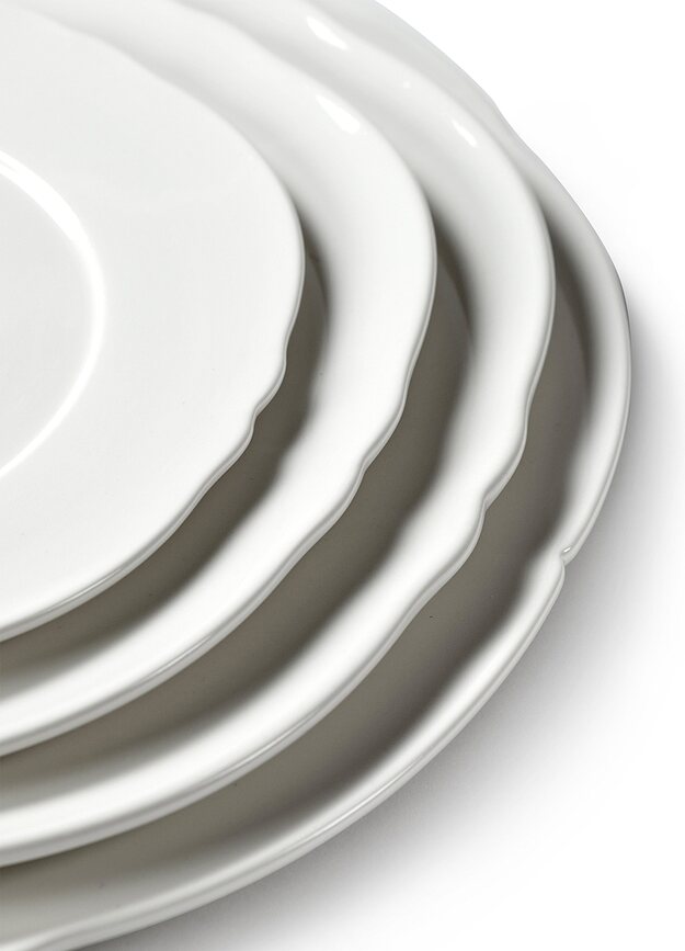 Set de platos de postre Silhouette 17 cm, blancos, 4 unidades