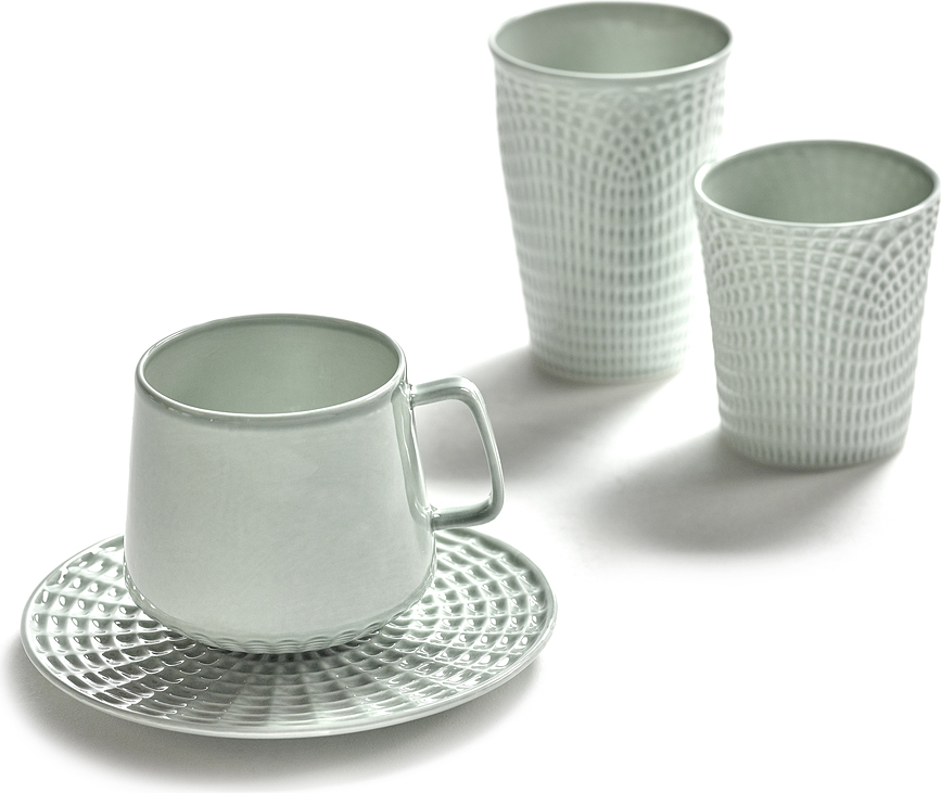 Taza de té Nido 350 ml, blanca, 4 unidades