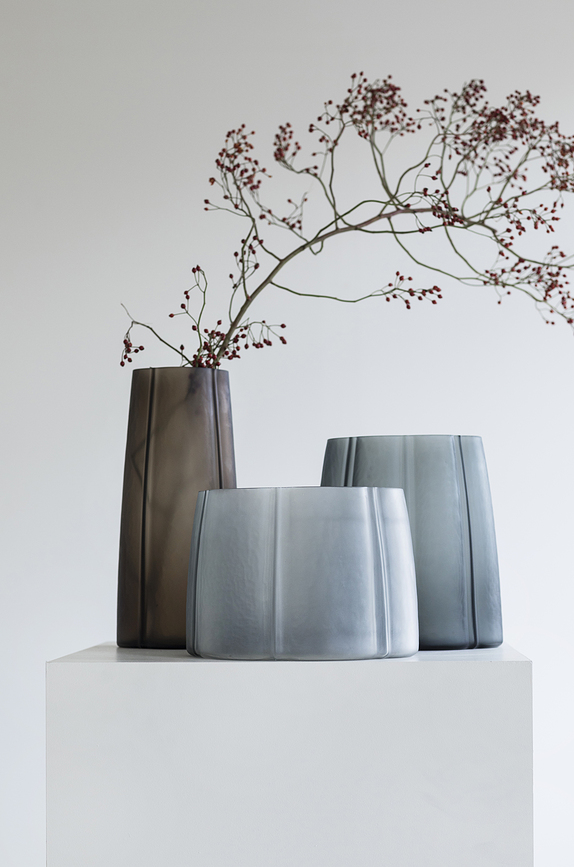 Shapes Βάζο, 22 cm, γκρι