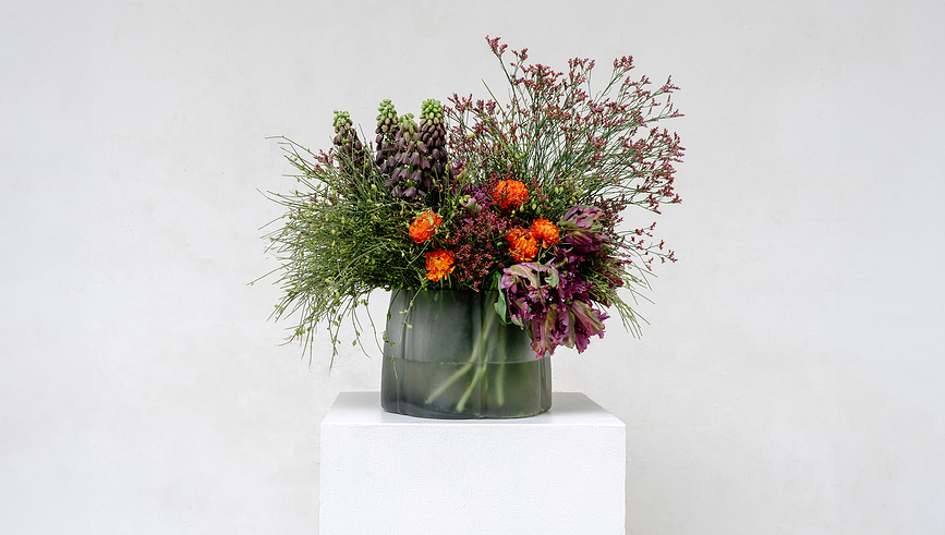 Shapes Vase, 22 cm, gris