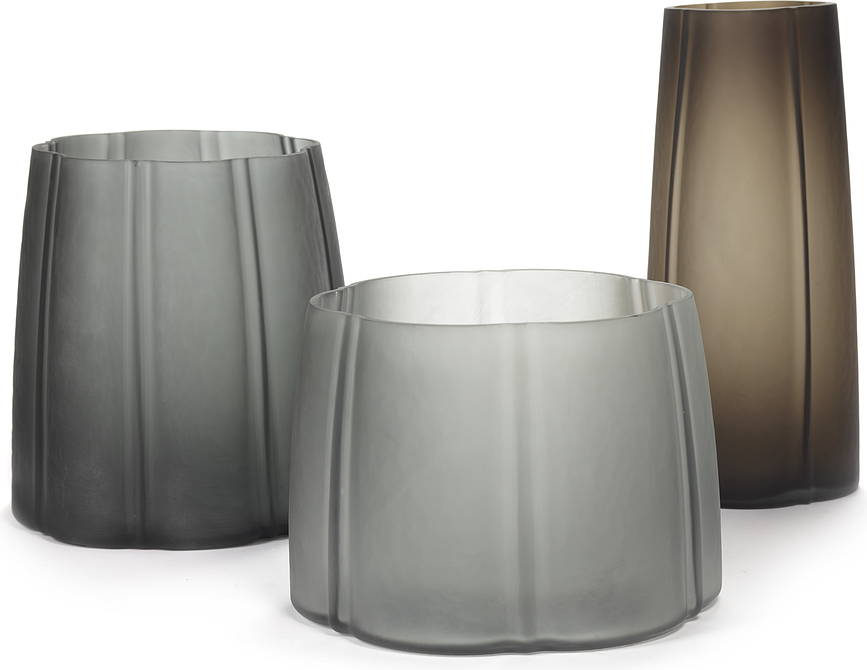 Shapes Vase, 22 cm, gris