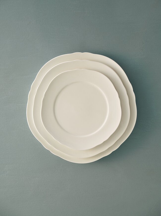 Silhouette Assiettes à petit-déjeuner 23,5 cm, blanches, lot de 4