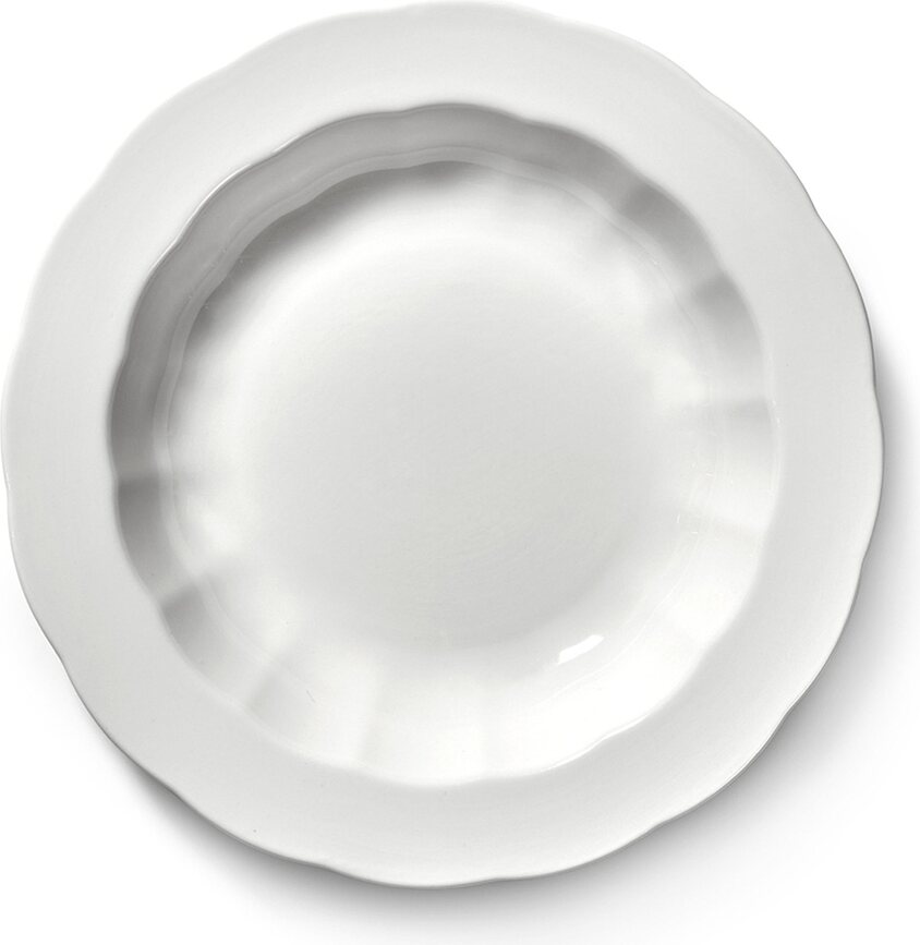 Silhouette Assiettes creuses 21,5 cm, blanches, lot de 4