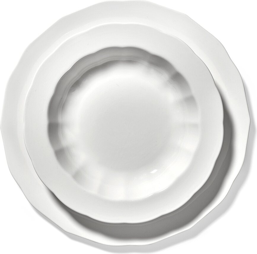 Silhouette Assiettes creuses 27 cm, blanches, lot de 4