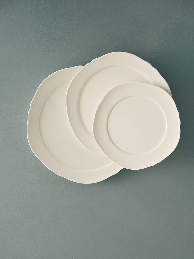Silhouette Assiettes plates 26 cm, blanches, lot de 4
