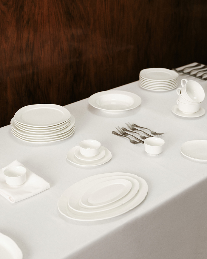 Silhouette Ovalni Krožnik, 30 cm, bel