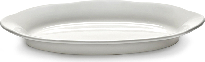 Silhouette Pladenj ovalen, visok, 18,5 cm, bel
