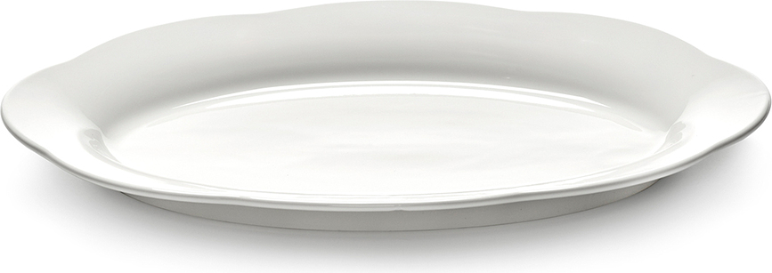 Silhouette Plat De Service ovale profond, blanc